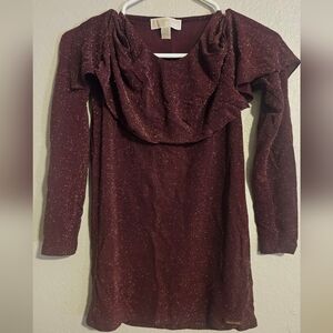 MICHAEL Michael Kors Burgundy Glitter Blouse